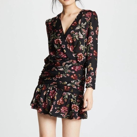 A.L.C. Silk Floral Mini Dress - Picture 1 of 8